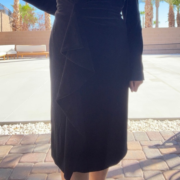 NWT Antonio Melani Black Velvet Dress sz 12 - Picture 10 of 12